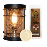 Cello Black Crackle Edison Electric Melt Burner & Spiced Citrus Wax Medallion Set