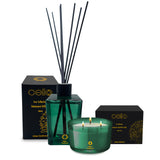 Cello Premium Reed Diffuser & 3 Wick Candle Set - Antique Sandalwood Set