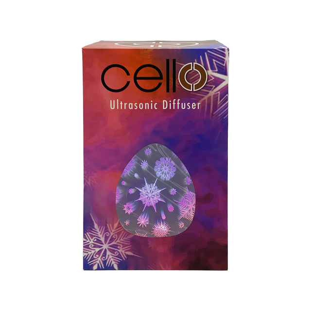 Cello Snowflake 3D Large Ultrasonic Diffuser with Harmony Mix. 7 Oils Set