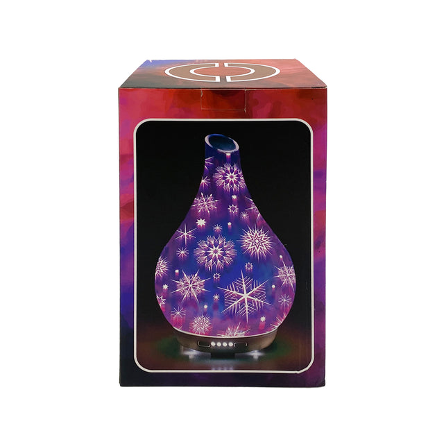 Cello Snowflake 3D Large Ultrasonic Diffuser with Harmony Mix. 7 Oils Set