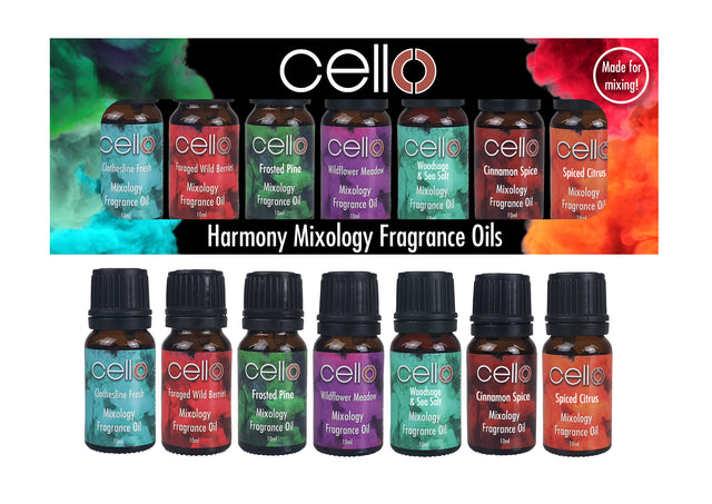 Cello Snowflake 3D Large Ultrasonic Diffuser with Harmony Mix. 7 Oils Set
