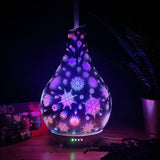 Cello Snowflake 3D Large Ultrasonic Diffuser with Harmony Mix. 7 Oils Set