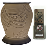 Cello Dragonfly Electric Melt Burner & Spiced Citrus Wax Medallion Set