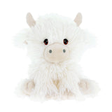 Keeleco Cream Shaggy Cow (18cm)