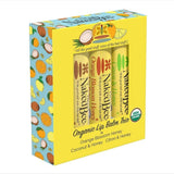 The Naked Bee Organic Lip Balm Trio Gift Set Orange Blossom, Coconut, Citron & Honey