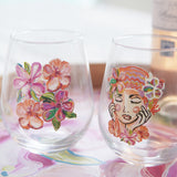 Splosh - Talulah Flowers Stemless Wine Glass