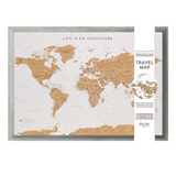 Splosh Travel Map - Grey World Map
