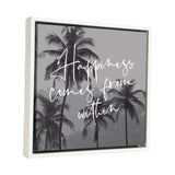 Splosh Tranquil Framed Canvas 34x34 - Happiness