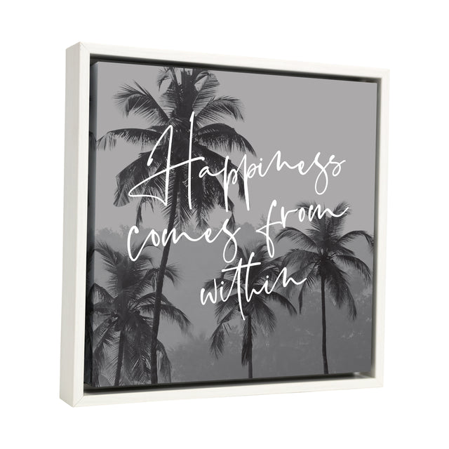 Splosh Tranquil Framed Canvas 34x34 - Happiness