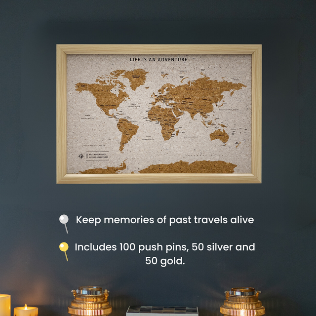 Splosh Travel Map - White World Map