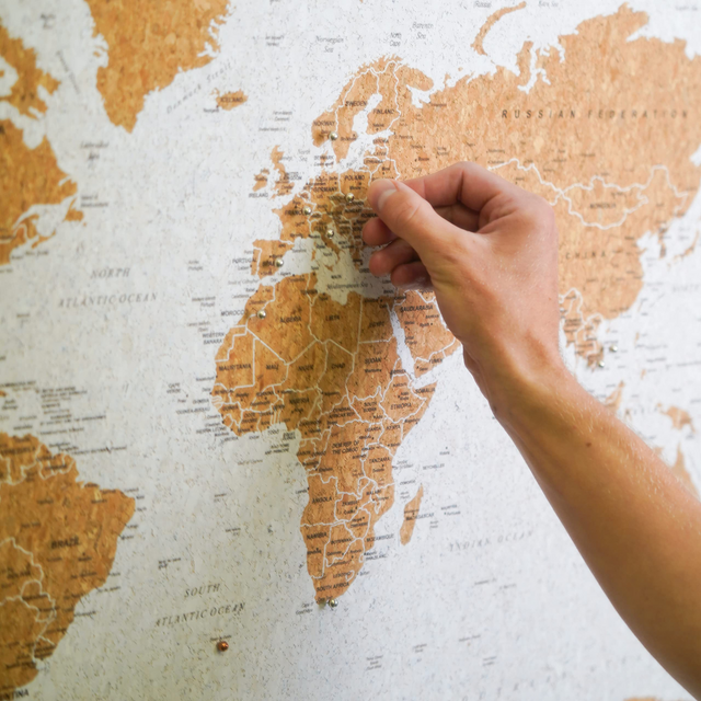 Splosh Travel Map - White World Map