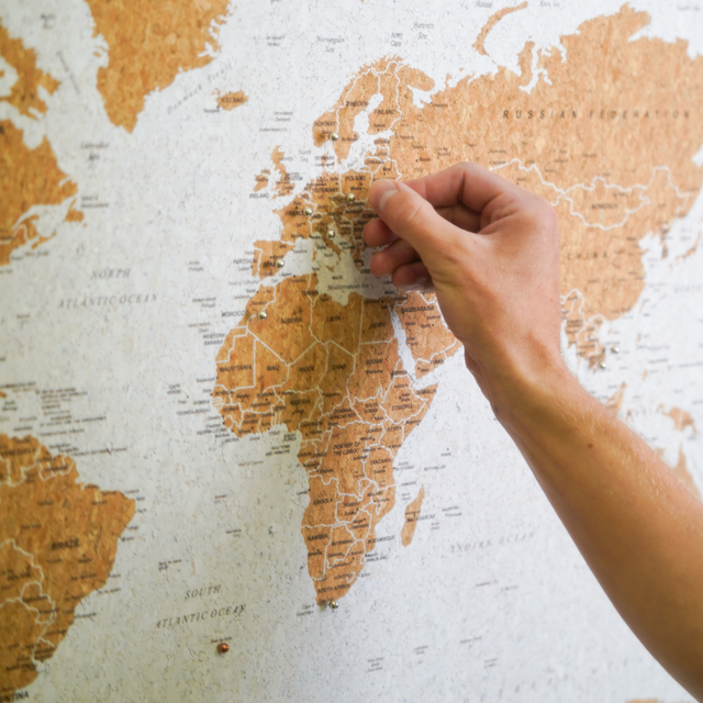 Splosh Travel Map - World Map - Large - White