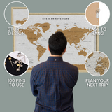 Splosh Travel Map - World Map - Large - White