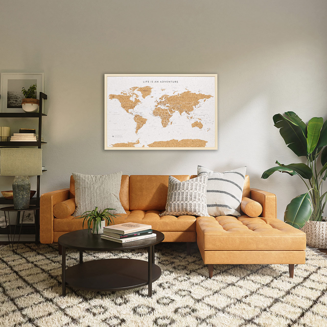 Splosh Travel Map - World Map - Large - White