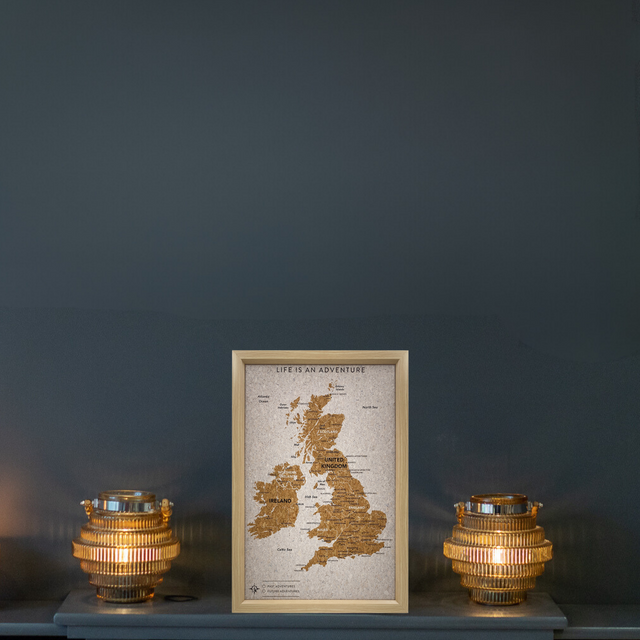 Splosh Travel Map - UK Map - Desk - White