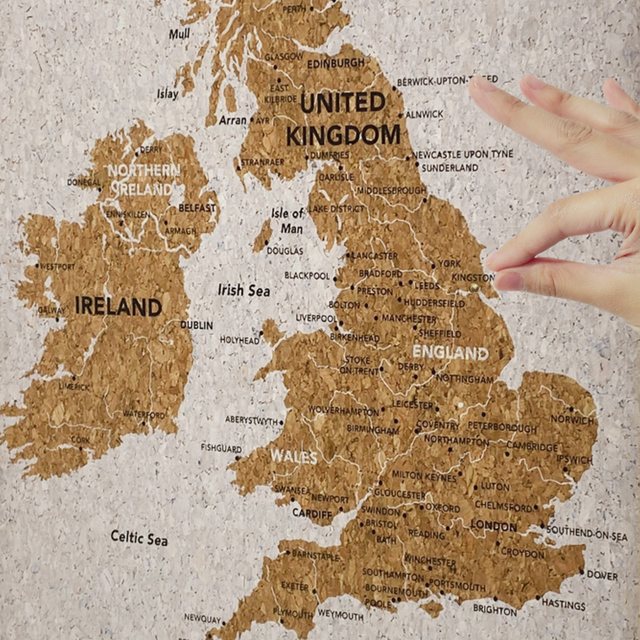 Splosh Travel Map - UK Map - Small - White