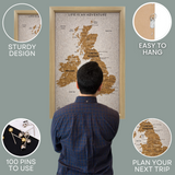 Splosh Travel Map - UK Map - Small - White