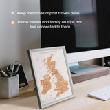 Splosh Travel Map - UK Map - Desk - Grey