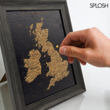 Splosh Travel Map - UK & Ireland Map - Desk - Black