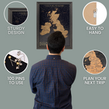Splosh Travel Map - UK & Ireland Map - Small - Black