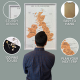 Splosh Travel Map - UK & Ireland Map - Large - Grey