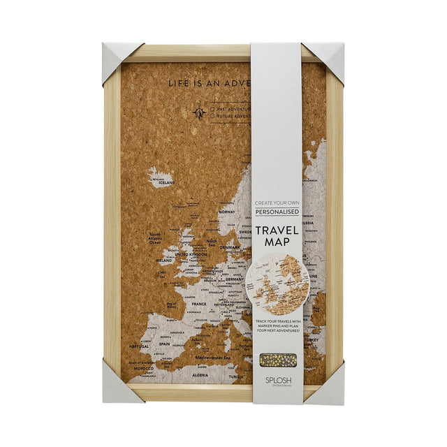Splosh Travel Map - White Europe Map