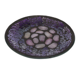 Cello Candle Plate - Purple Pebbles