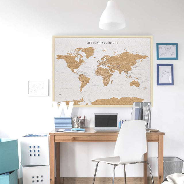Splosh Travel Map - White World Map