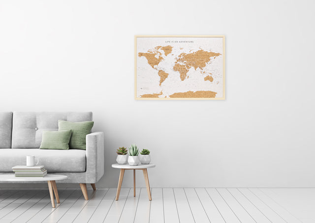 Splosh Travel Map - White World Map