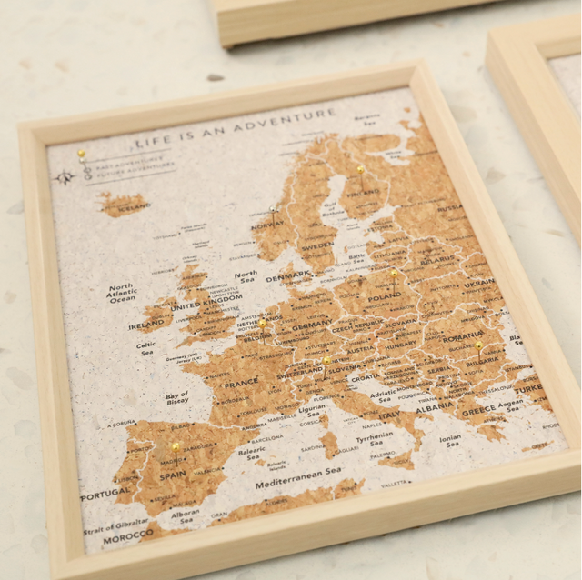 Splosh - Travel Map - XL Desk Europe