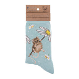 Wrendale Designs Mouse Sock - Oops a Daisy