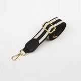 Alice Wheeler Woven Shoulder Strap - Black & Stone