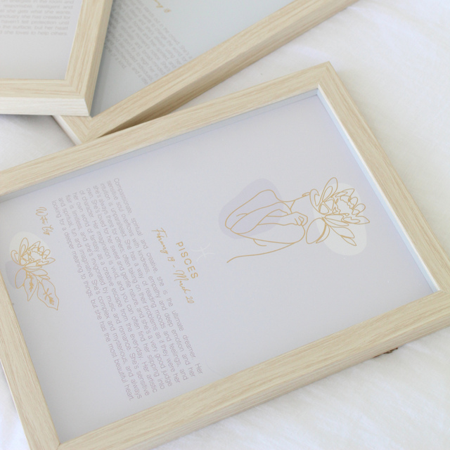 Splosh Mystique Framed Zodiac Print - Pisces