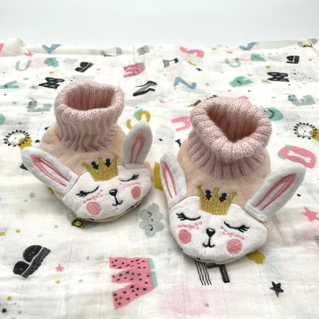 Splosh Baby Pink Bunny Slippers