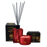 Cello Premium Reed Diffuser & 3 Wick Candle Set in Cinnamon Spice Set
