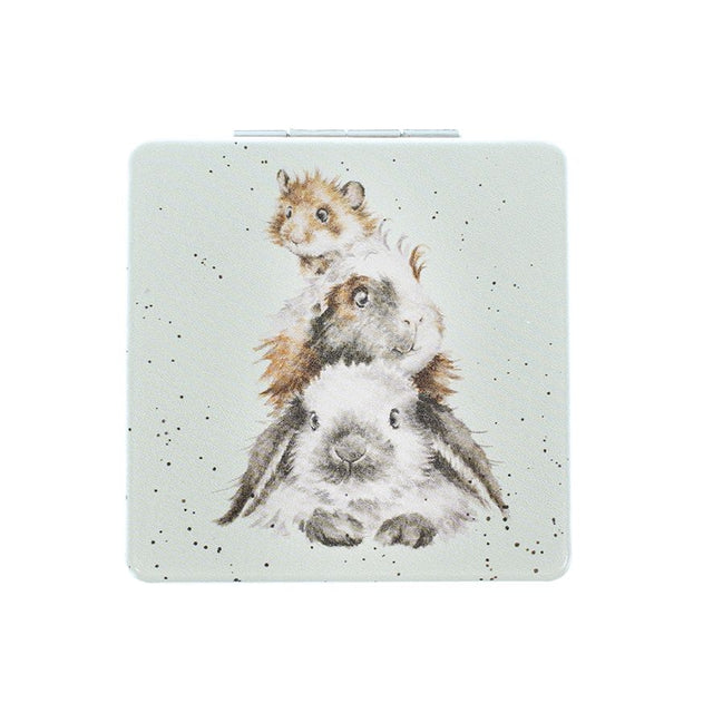 Wrendale Designs Rabbit/Guinea Pig/Hamster Mirror - Piggy in the Middle