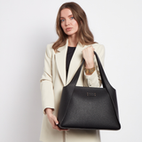Alice Wheeler Kensington Black large shoulder tote for work, commuting and everyday use