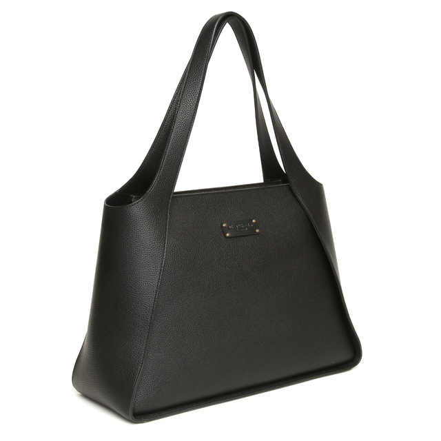 Alice Wheeler Black women’s work tote bag with signature Kensington corner detailin