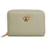 Alice Wheeler Bromley Purse in Pistachio with signature Honeybee emblem