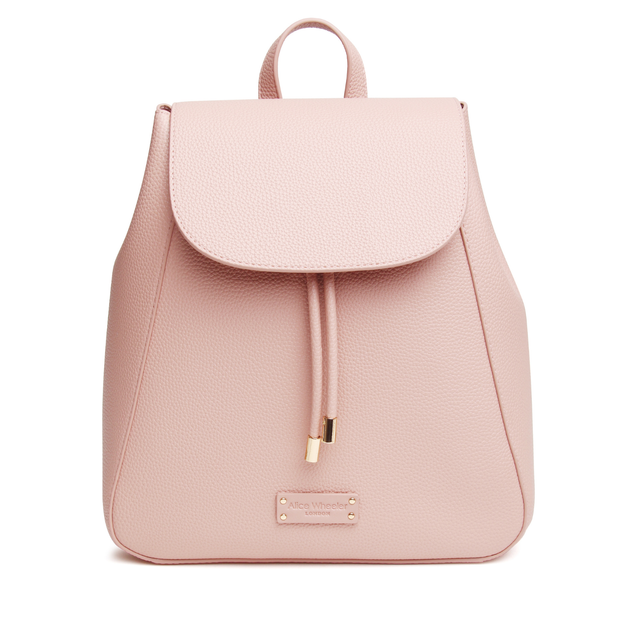 Alice Wheeler Kensington Backpack in Pink with adjustable straps and gold-toned hardware