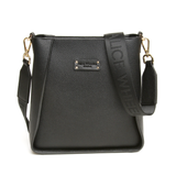 Alice Wheeler Kensington Crossbody Bag in Black with adjustable branded shoulder strap and spacious lined interior