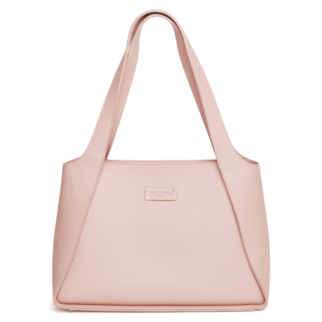 Alice Wheeler Kensington Mini Tote Bag in Pink crafted from textured vegan leather
