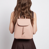 Alice Wheeler Pink vegan leather backpack styled for commuting, travel and everyday use