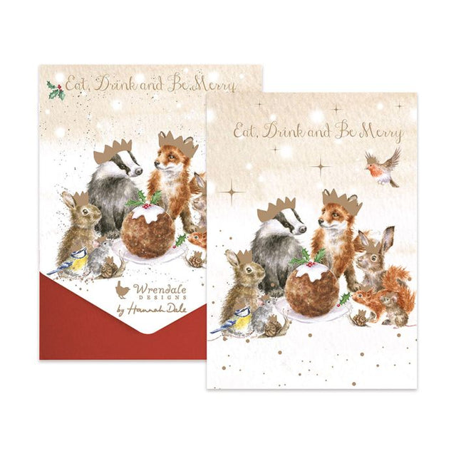 Wrendale Designs Woodland Boxed Cards - The Christmas Party - Notecard Pack