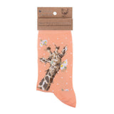 Wrendale Designs Giraffe Sock - Flowers