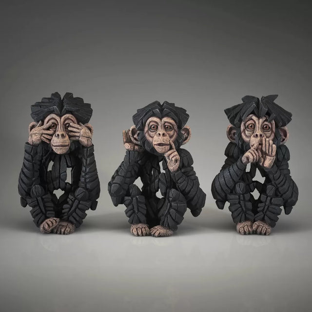 Edge Sculpture - Baby Chimpanzee "Speak no Evil"