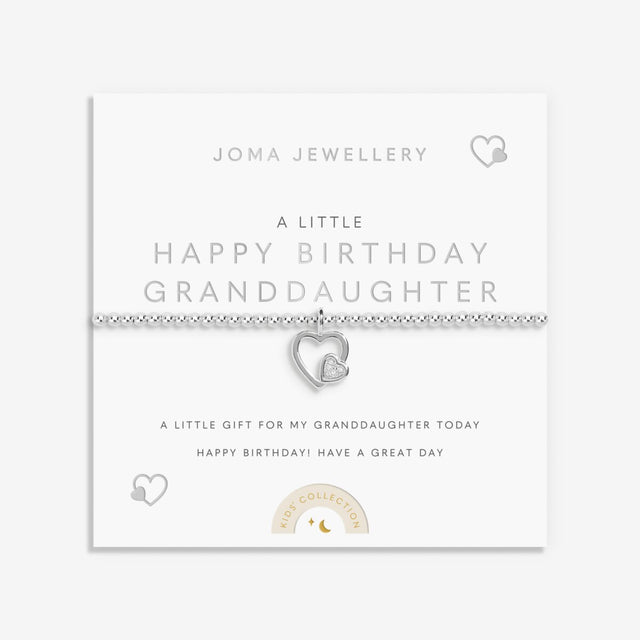 Joma Jewellery Kids' Bracelet - Happy Birthday Granddaughter - A Little