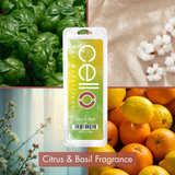 Cello Citrus and Basil luxe wax medallions for wax melt burners
