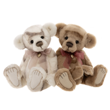 Charlie Bear Lunnet paired with Mona Plush Collection bear