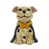 Cloaked dog tealight holder gothic home decor spooky candle holder